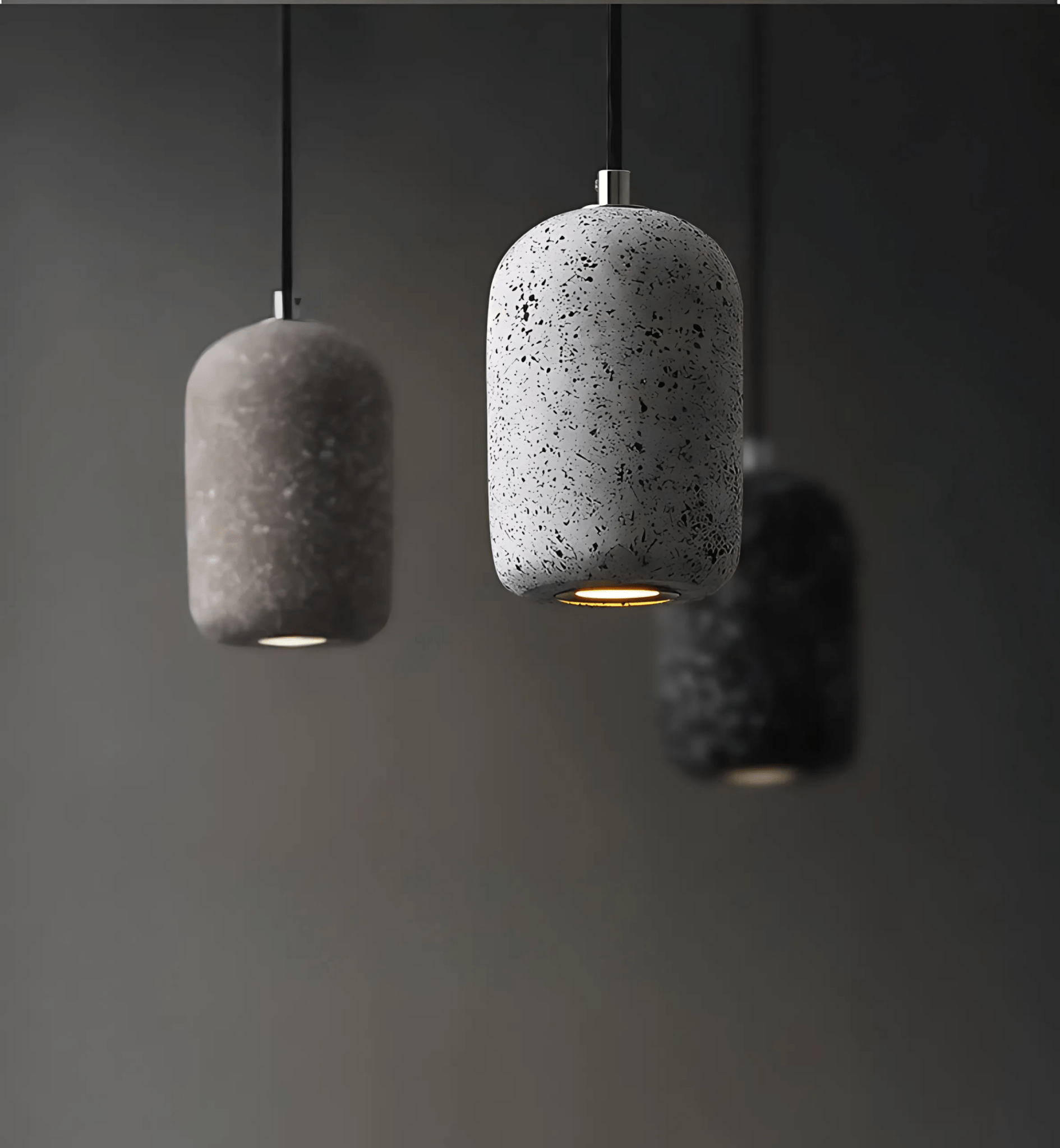 Freyza - PebbleLight | Stylish Modern Cement Pendant Lighting for Kitchen Island