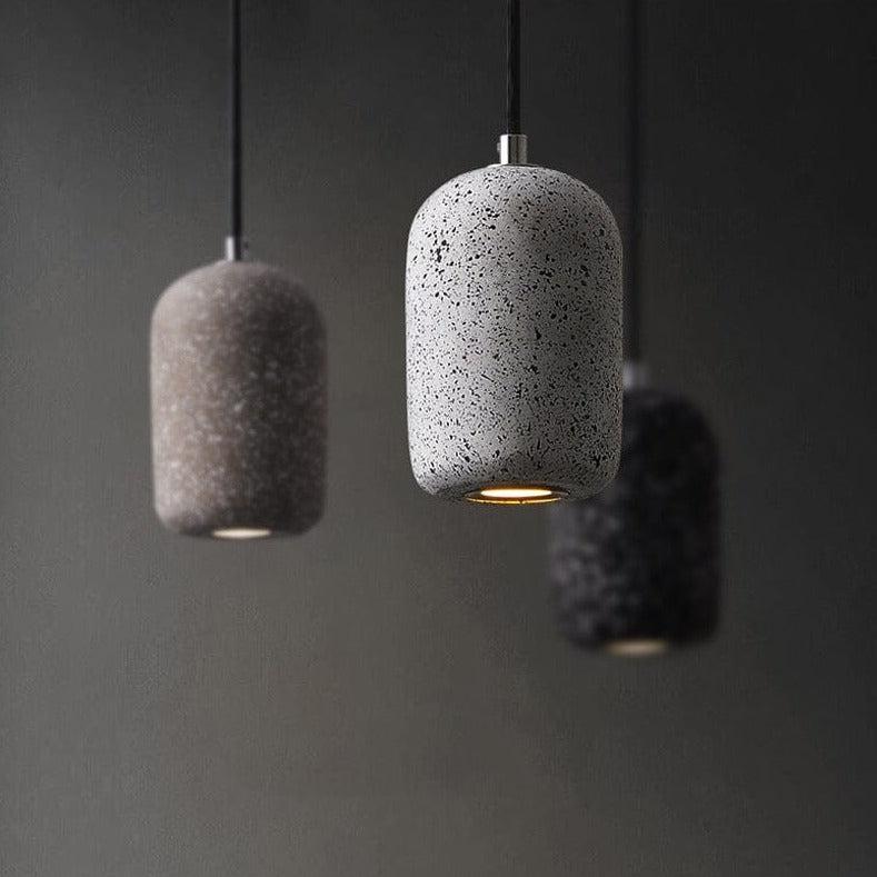 Freyza - PebbleLight | Stylish Modern Cement Pendant Lighting for Kitchen Island