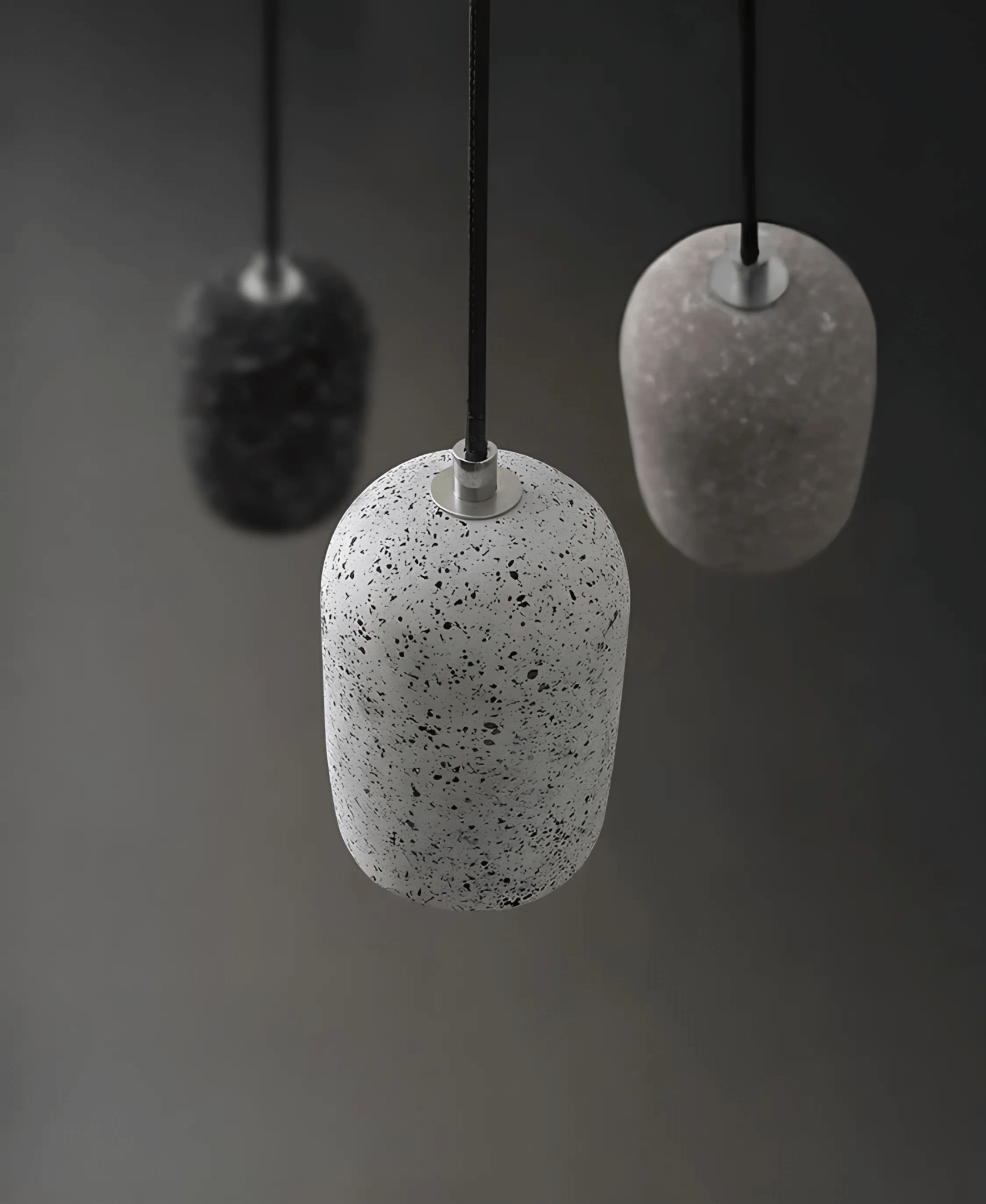Freyza - PebbleLight | Stylish Modern Cement Pendant Lighting for Kitchen Island