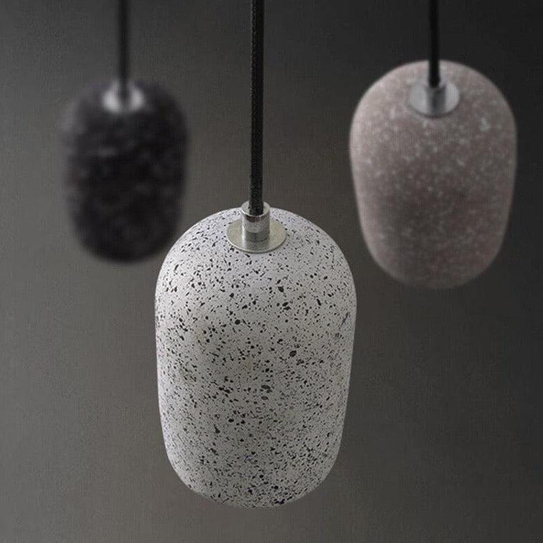 Freyza - PebbleLight | Stylish Modern Cement Pendant Lighting for Kitchen Island