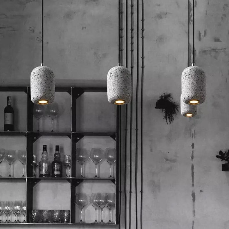 Freyza - PebbleLight | Stylish Modern Cement Pendant Lighting for Kitchen Island
