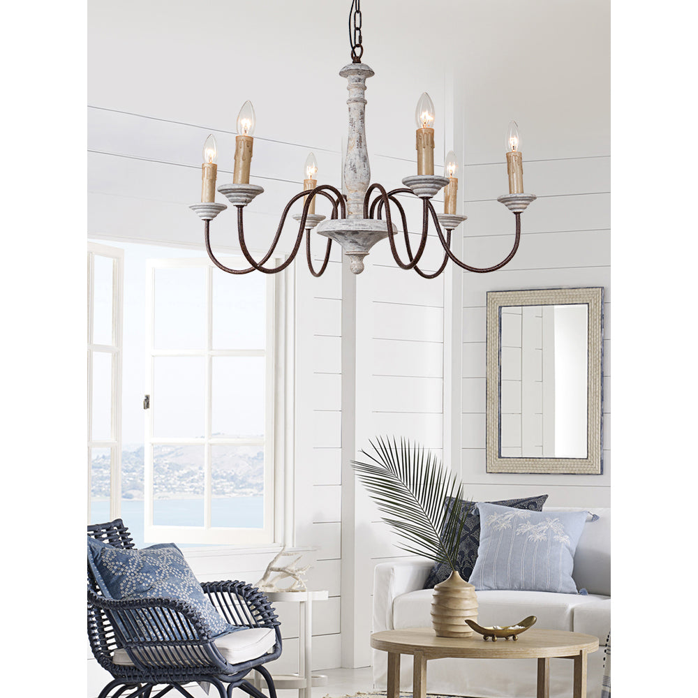 Freyza | Syshaeth Vintage Industrial Wood Chandelier – Industrial Dining Room Living Room