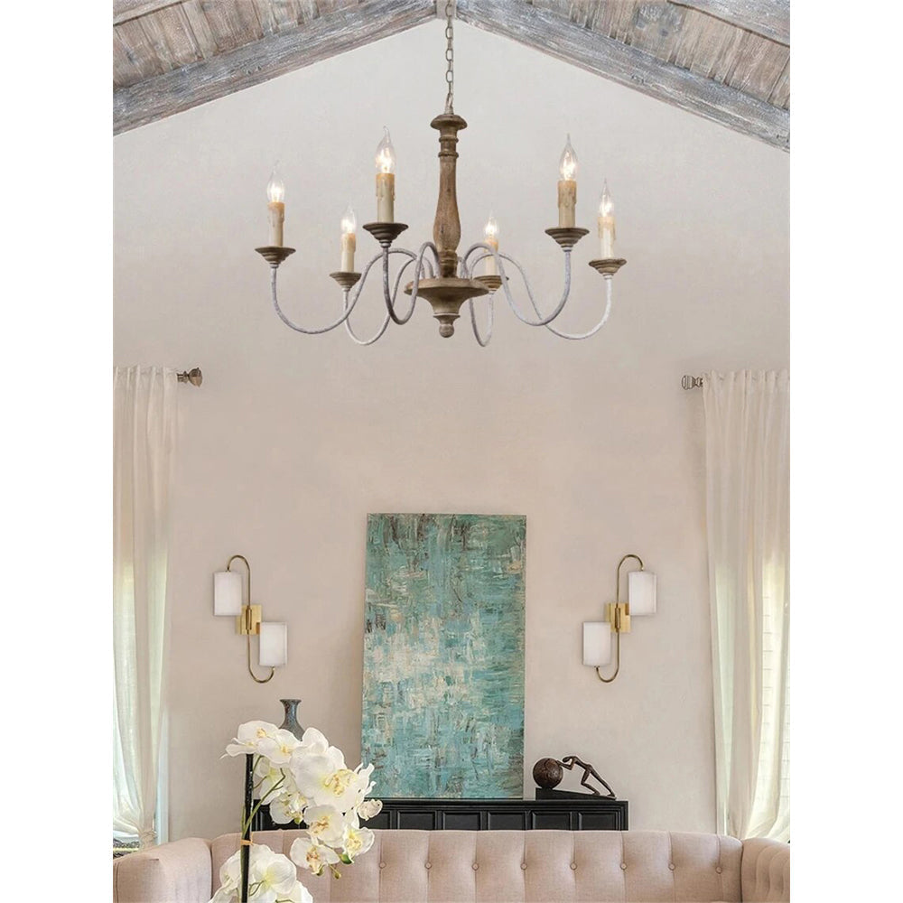Freyza | Syshaeth Vintage Industrial Wood Chandelier – Industrial Dining Room Living Room