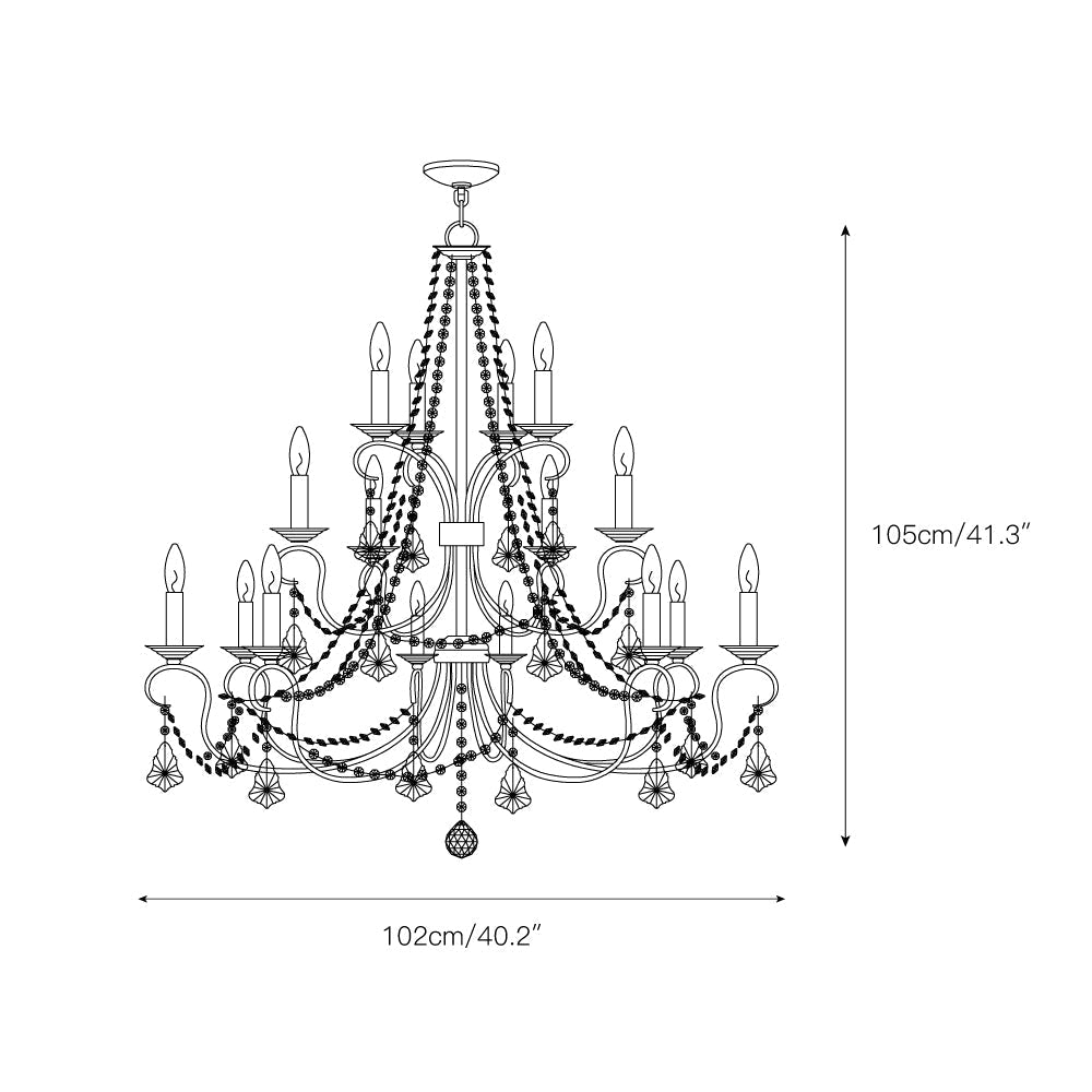 Freyza | Mysorarae Lustre postmoderne de luxe en laiton et cristal – Salle à manger et salon modernes