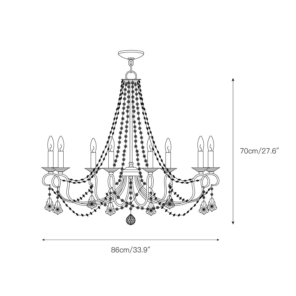 Freyza | Mysorarae Lustre postmoderne de luxe en laiton et cristal – Salle à manger et salon modernes