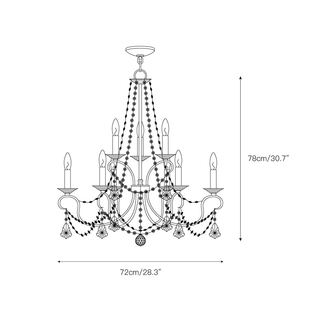 Freyza | Mysorarae Lustre postmoderne de luxe en laiton et cristal – Salle à manger et salon modernes