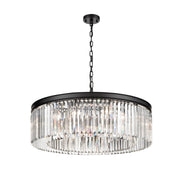 Perdita | Elegant Matt Black Crystal Drop Chandelier 10 Light 1