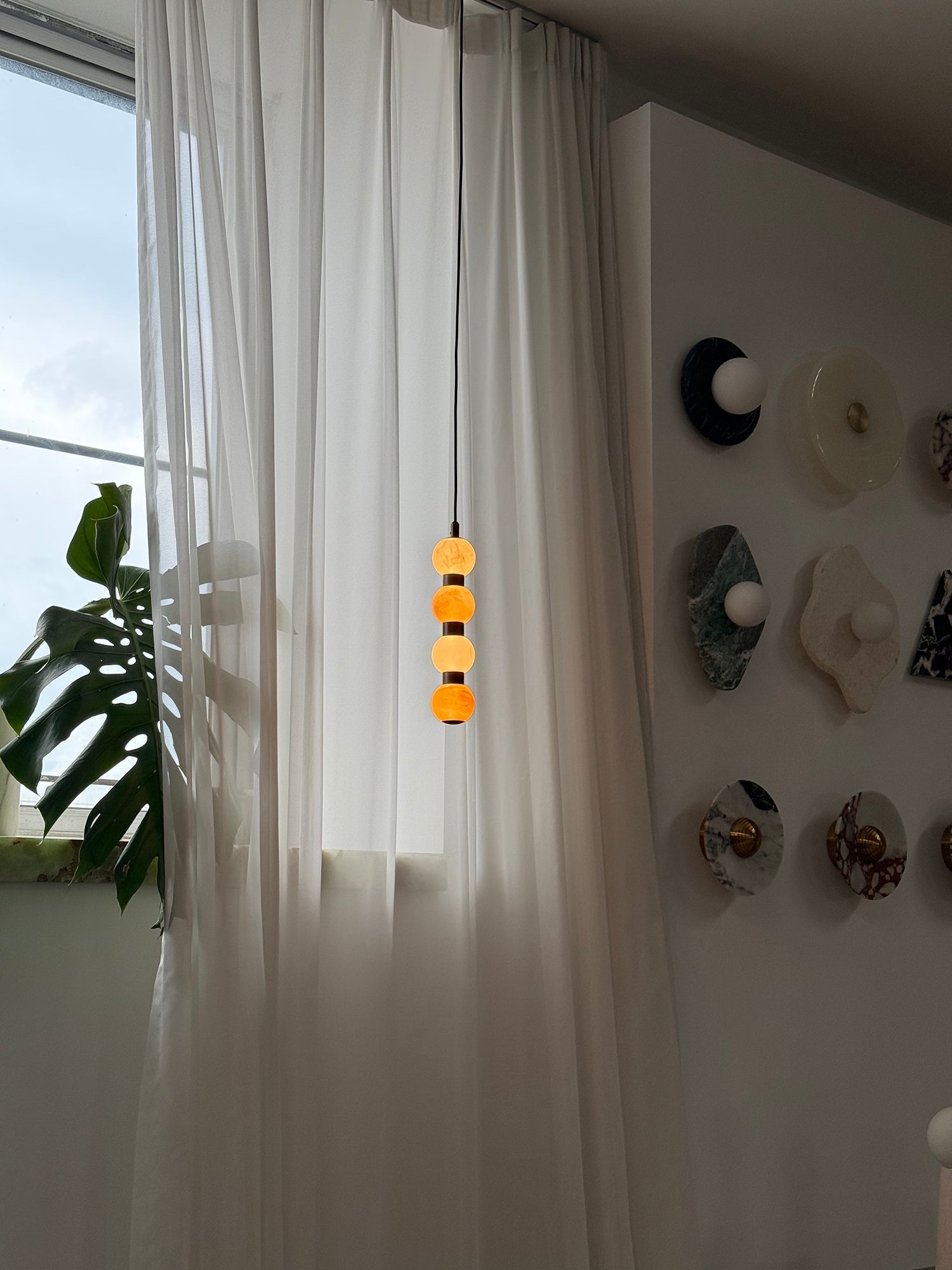Freyza | Ulshae Kunstmarmor-Pendelleuchte – Küche, Esszimmer
