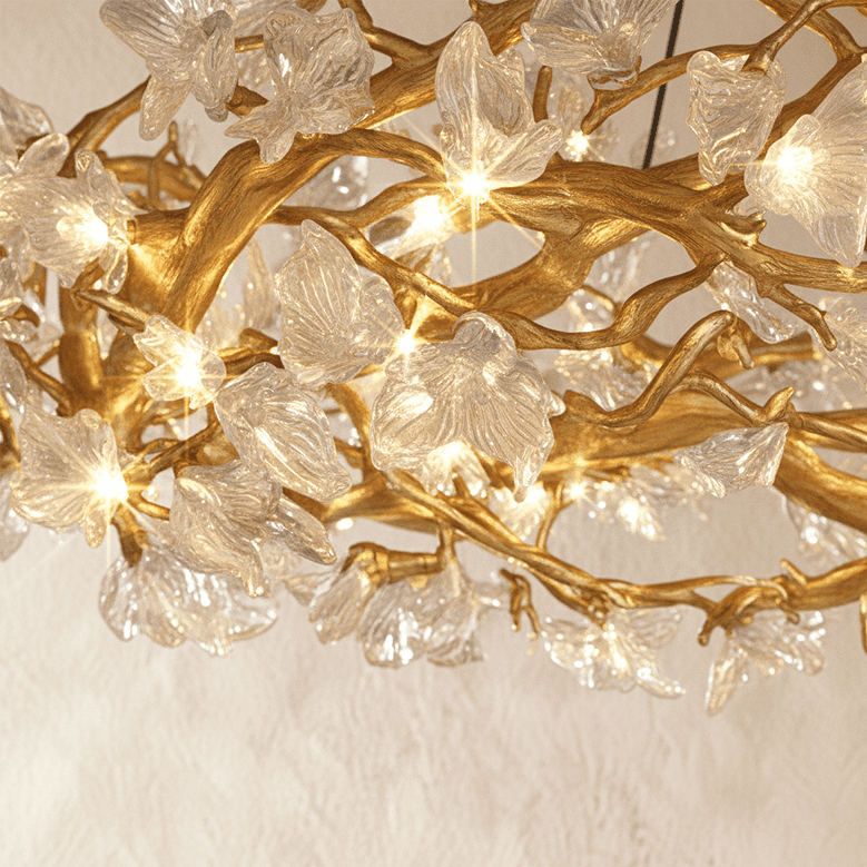 Freyza - PetalaGlow | Elegant Modern Crystal Chandelier Light for Dining Room