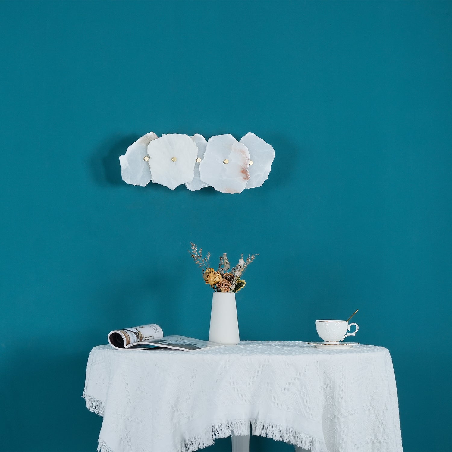 Freyza | Applique murale d’intérieur Ritta Alabaster Flower – Chambre et salon
