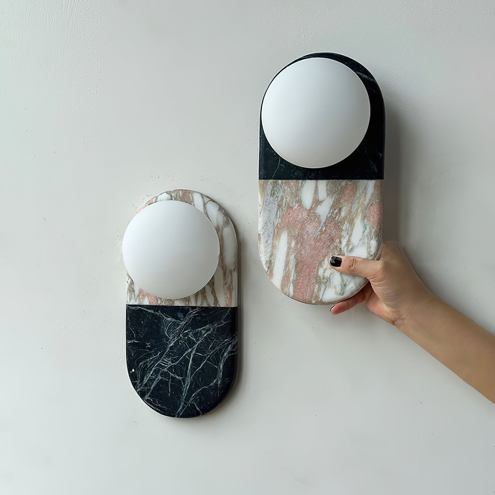 Freyza | Alvynan Marmor-Wandleuchte – Schlafzimmer, Flur