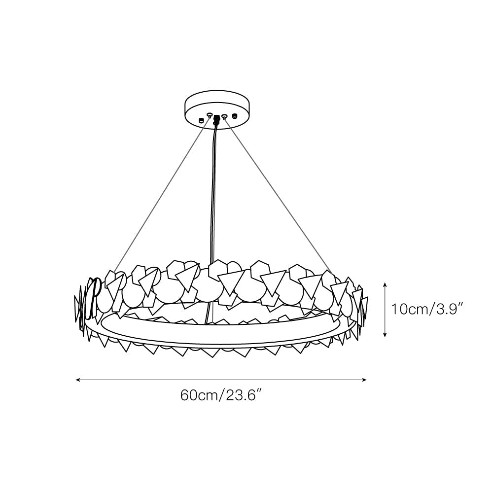Freyza | Philomenos Halo Chandelier Chandelier – Dining Room Living Room