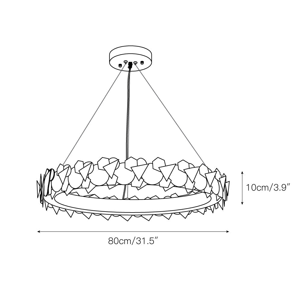 Freyza | Philomenos Halo Chandelier Chandelier – Dining Room Living Room