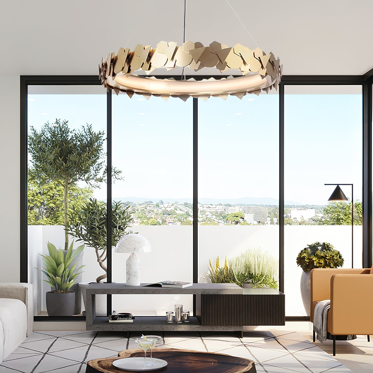 Freyza | Philomenos Halo Chandelier Chandelier – Dining Room Living Room