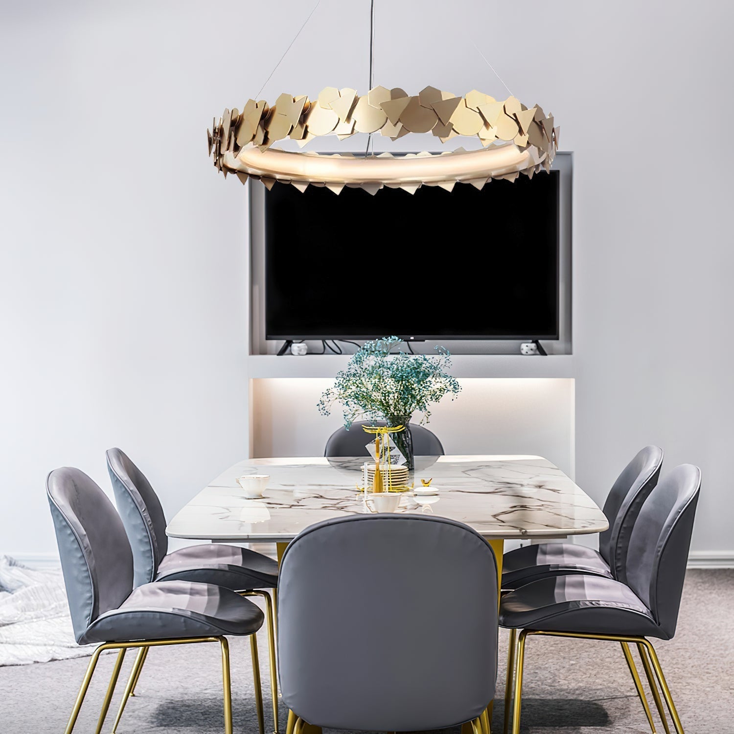 Freyza | Philomenos Halo Chandelier Chandelier – Dining Room Living Room