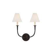 Freyza | Cygnus Traditional Black Black Fabric Wall Light – Traditional Bedroom Hallway
