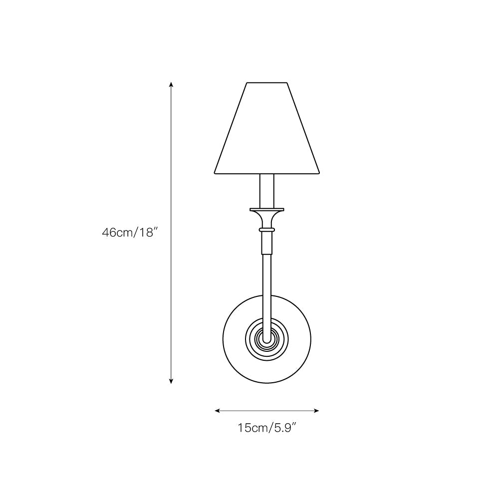 Freyza | Cygnus Traditional Black Black Fabric Wall Light – Traditional Bedroom Hallway