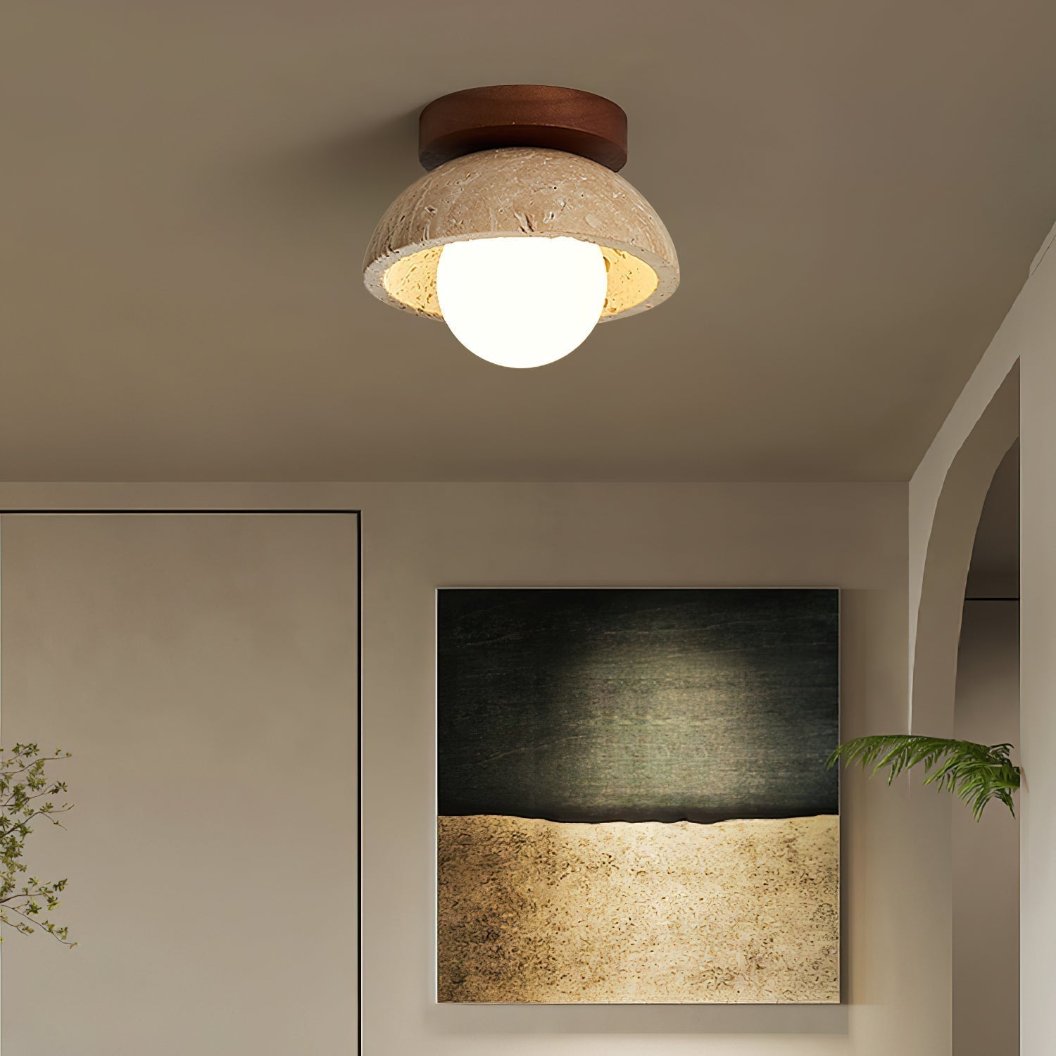Freyza | Plafonnier semi-encastré – Chambre, couloir et cuisine minimalistes