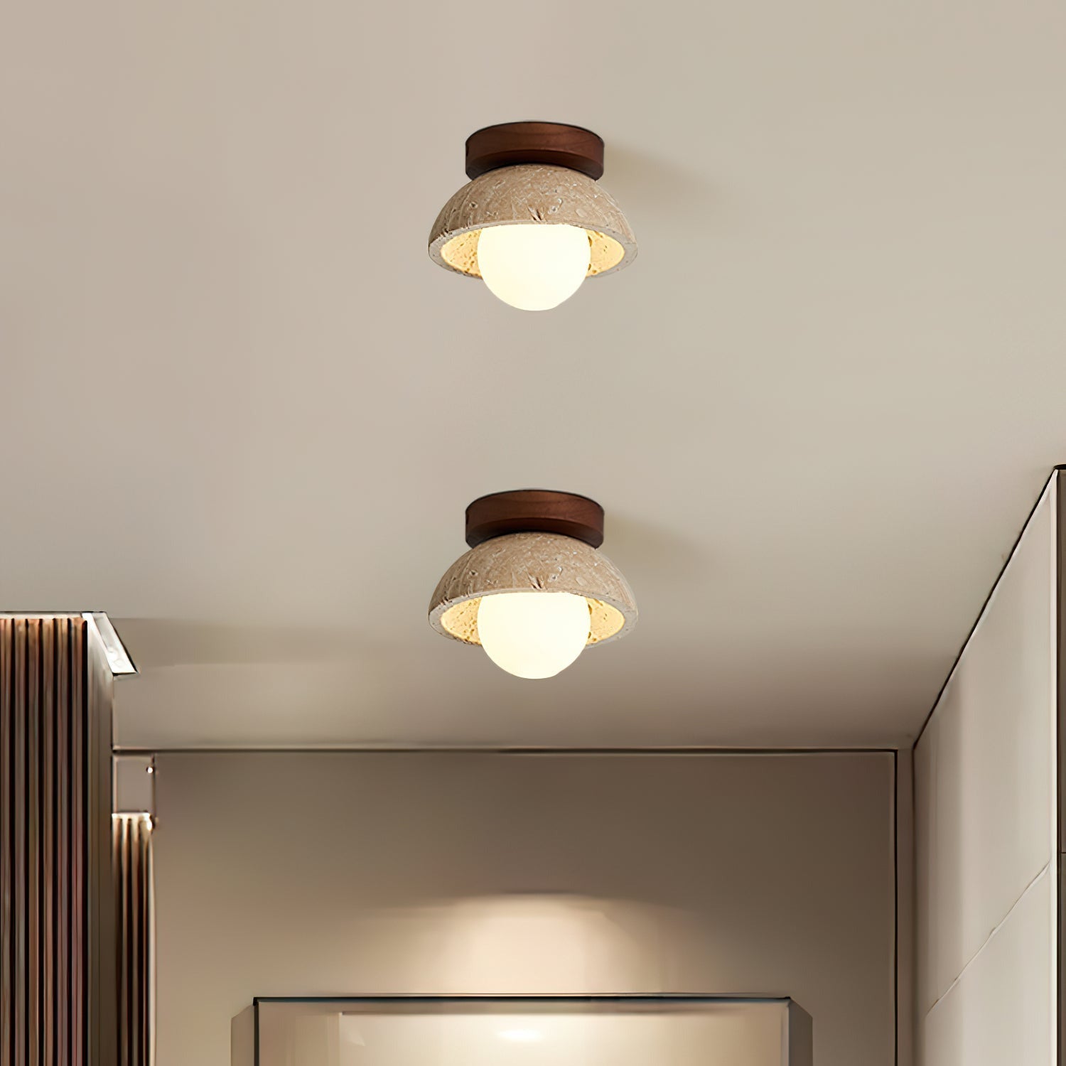 Freyza | Plafonnier semi-encastré – Chambre, couloir et cuisine minimalistes