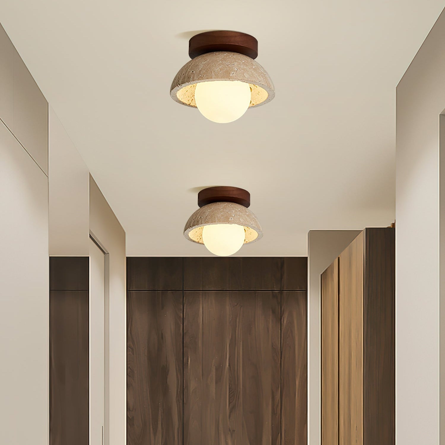 Freyza | Plafonnier semi-encastré – Chambre, couloir et cuisine minimalistes