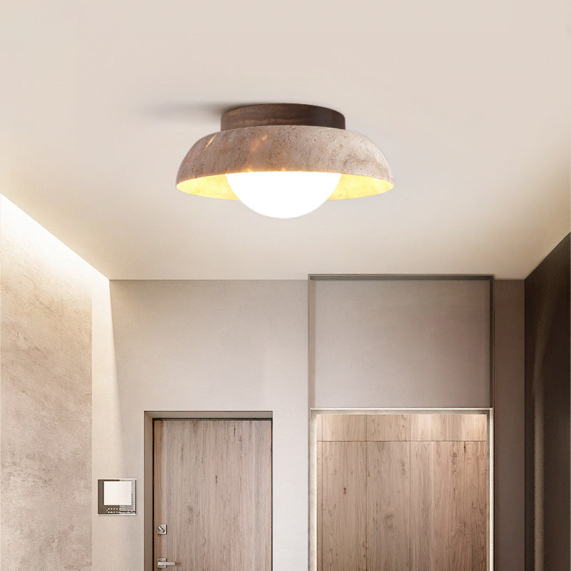 Freyza | Plafonnier en travertin Cuvela – Chambre et salon