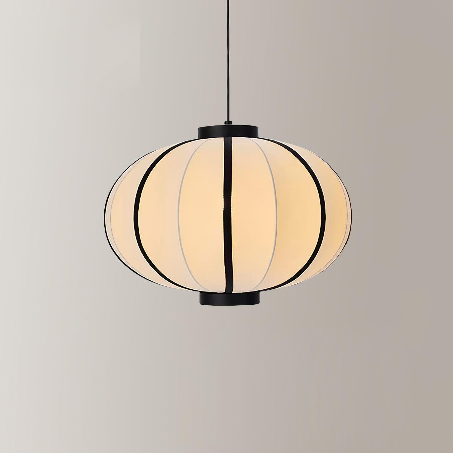 Freyza | Suspension en tissu, lanterne en tissu – Luminaire suspendu vintage pour cuisine et salle à manger
