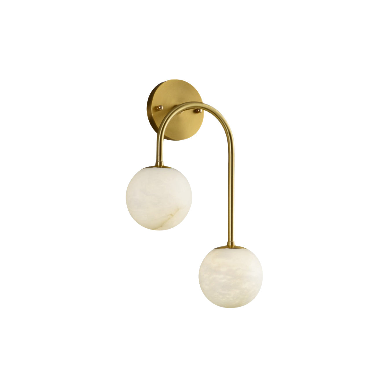 Freyza | Elthaila Wandleuchte aus Messing und Alabaster – Schlafzimmer, Flur