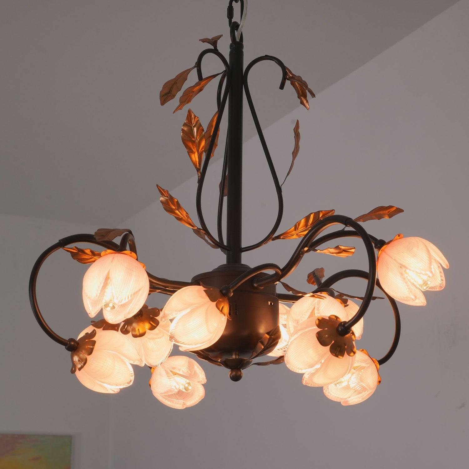 Freyza | Avelora Vintage Industrial Glass Chandelier – Industrial Dining Room Living Room