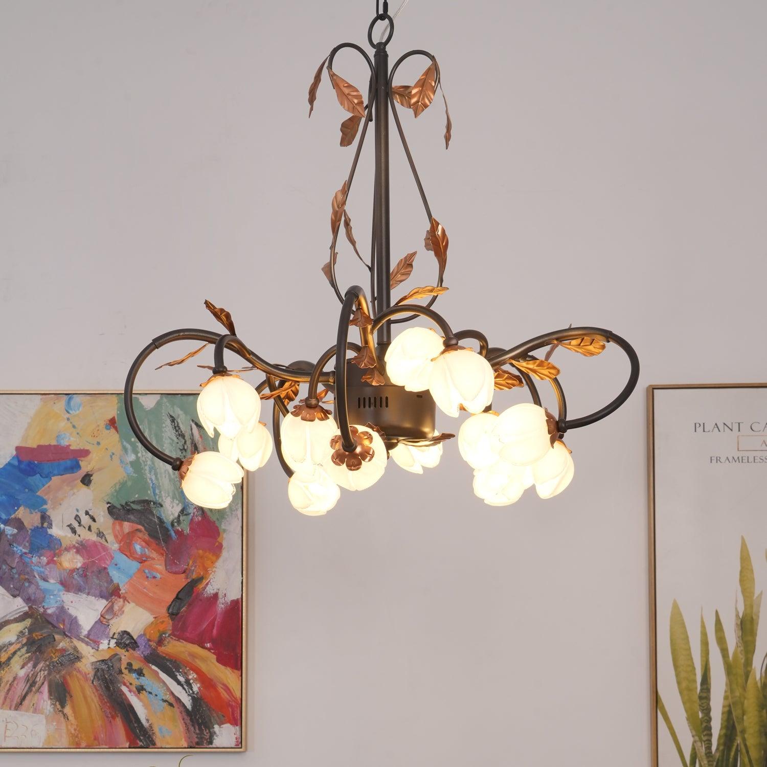 Freyza | Avelora Vintage Industrial Glass Chandelier – Industrial Dining Room Living Room
