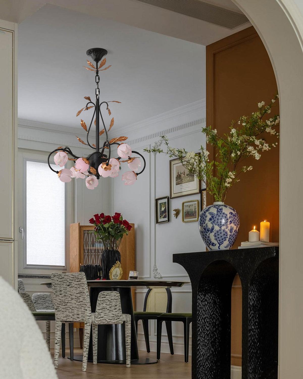 Freyza | Avelora Vintage Industrial Glass Chandelier – Industrial Dining Room Living Room