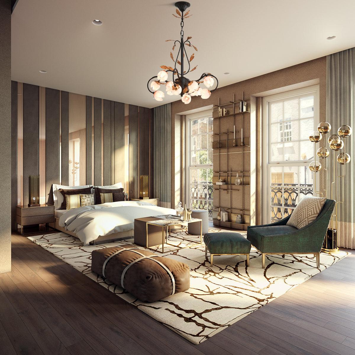 Freyza | Avelora Vintage Industrial Glass Chandelier – Industrial Dining Room Living Room