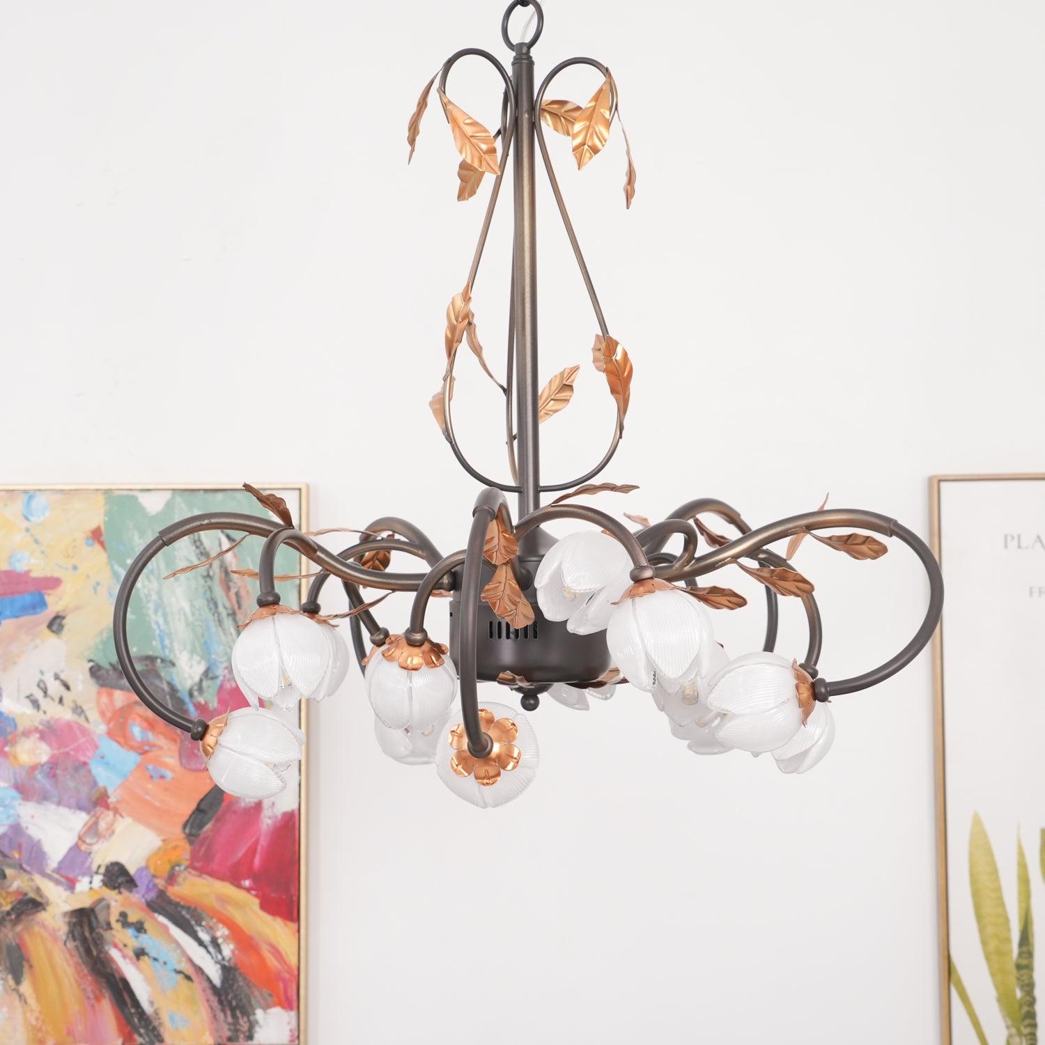 Freyza | Avelora Vintage Industrial Glass Chandelier – Industrial Dining Room Living Room
