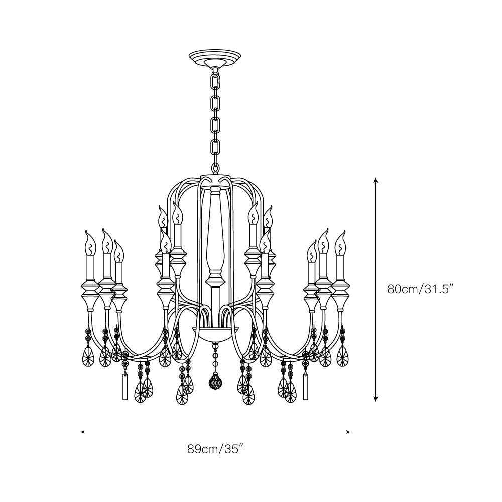 Freyza | Ercararis Vintage Industrial Brass Crystal Chandelier – Industrial Dining Room Living Room