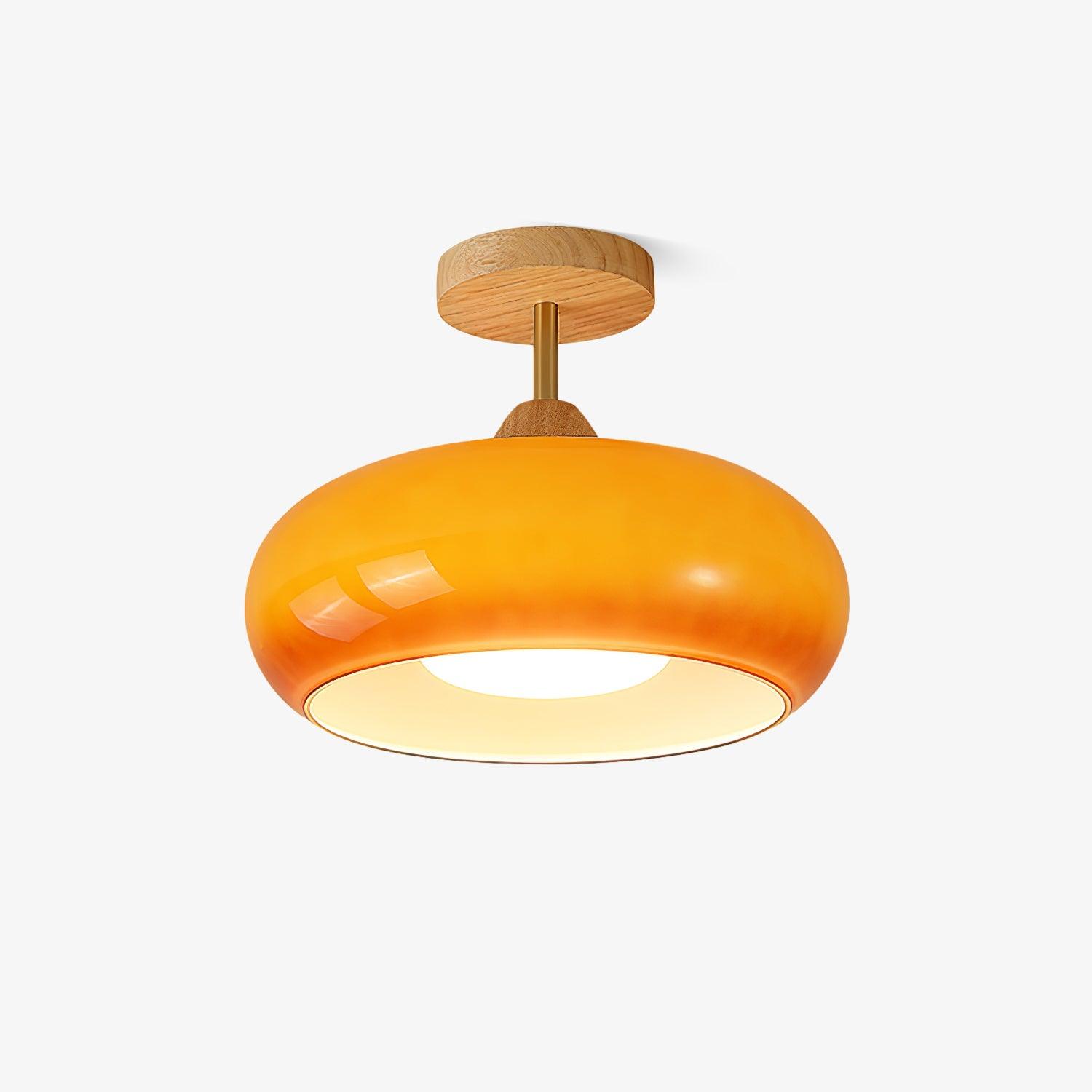 Freyza | Plafonnier affleurant en verre blanc – Chambre, couloir, cuisine