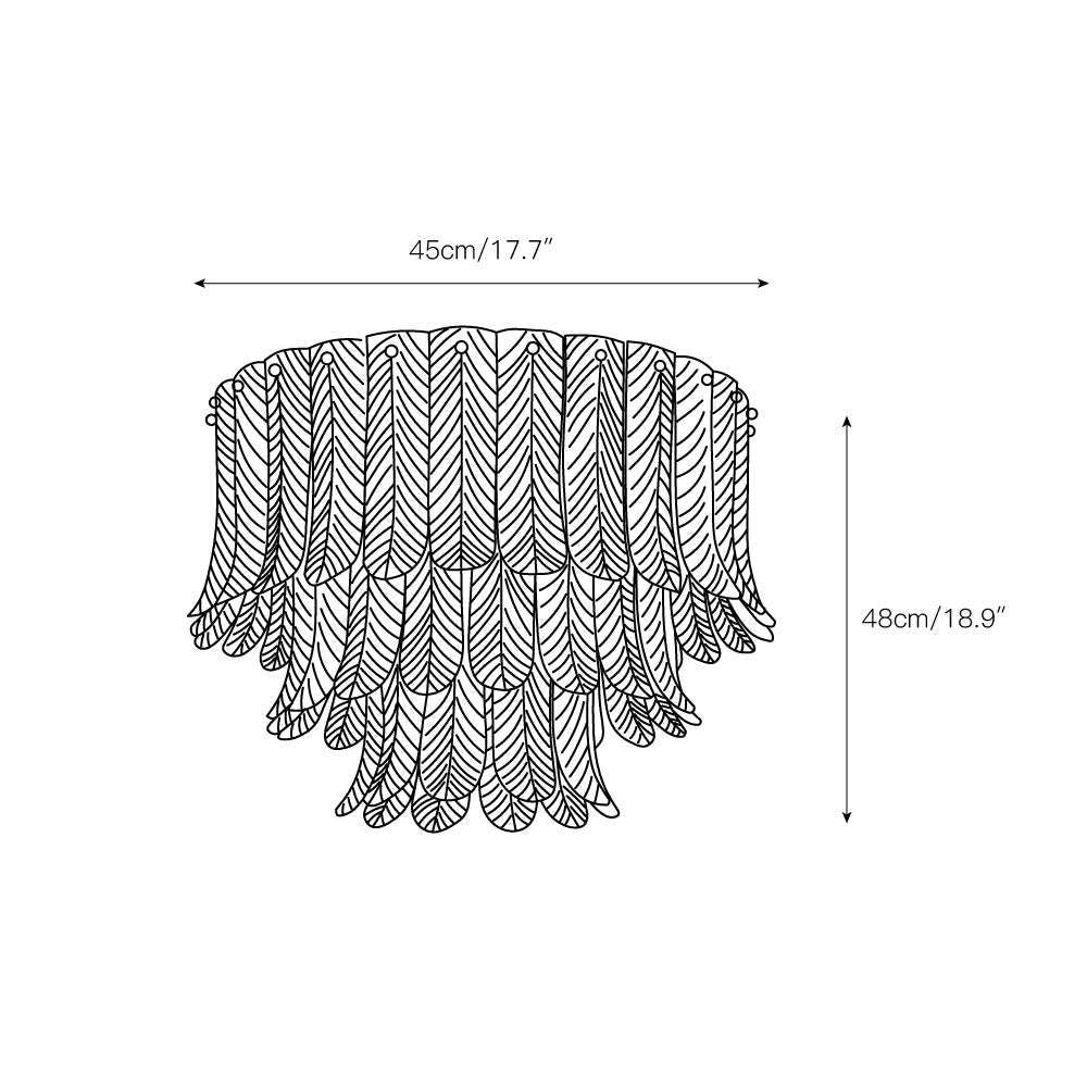 Freyza | Vosolara Postmodern Luxury Brass Glass Ceiling Light – Modern Bedroom Living Room