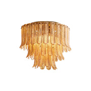 Freyza | Vosolara Postmodern Luxury Brass Glass Ceiling Light – Modern Bedroom Living Room