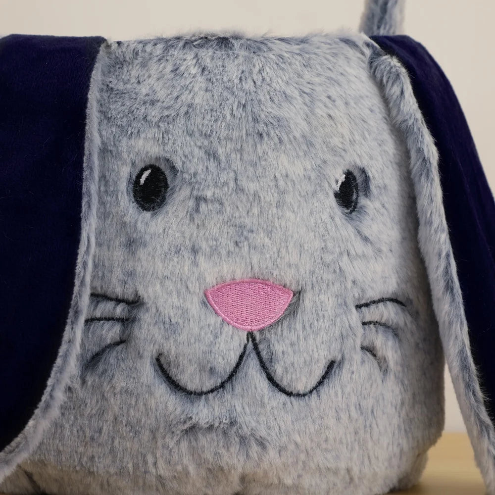 Plush Easter Basket for Kids with Cute Bunny Ears | Soft & Fluffy Design for Egg Hunts 3