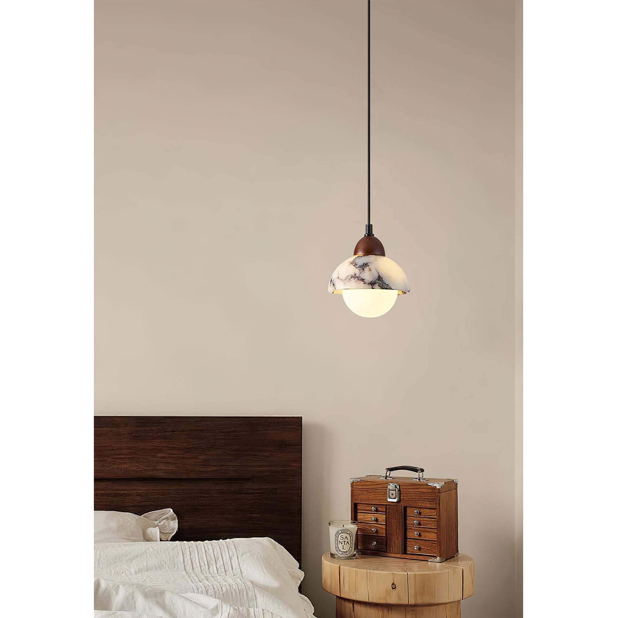 Freyza | Vilaeisra Wooden Marble Wood Marble Pendant Light – Kitchen Dining Room
