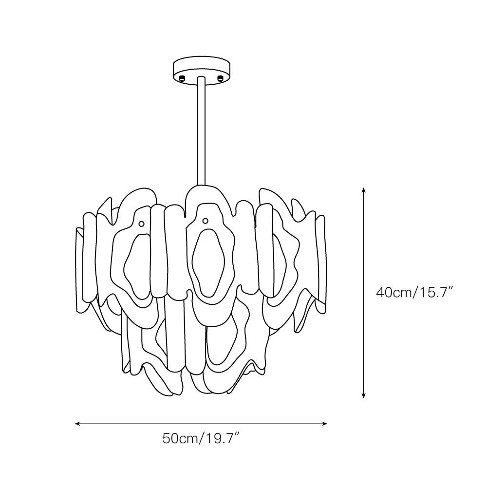 Freyza | Zecaryra Postmodern Luxury Glass Chandelier – Modern Dining Room Living Room