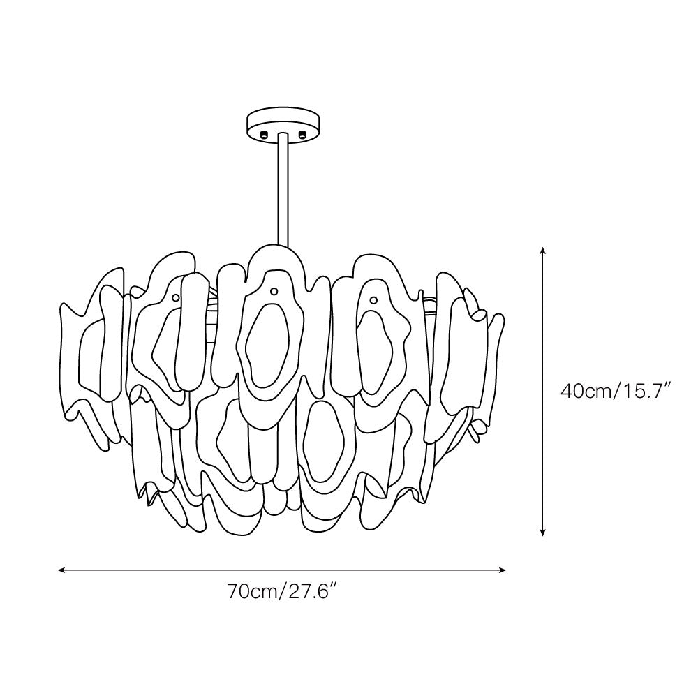Freyza | Zecaryra Postmodern Luxury Glass Chandelier – Modern Dining Room Living Room