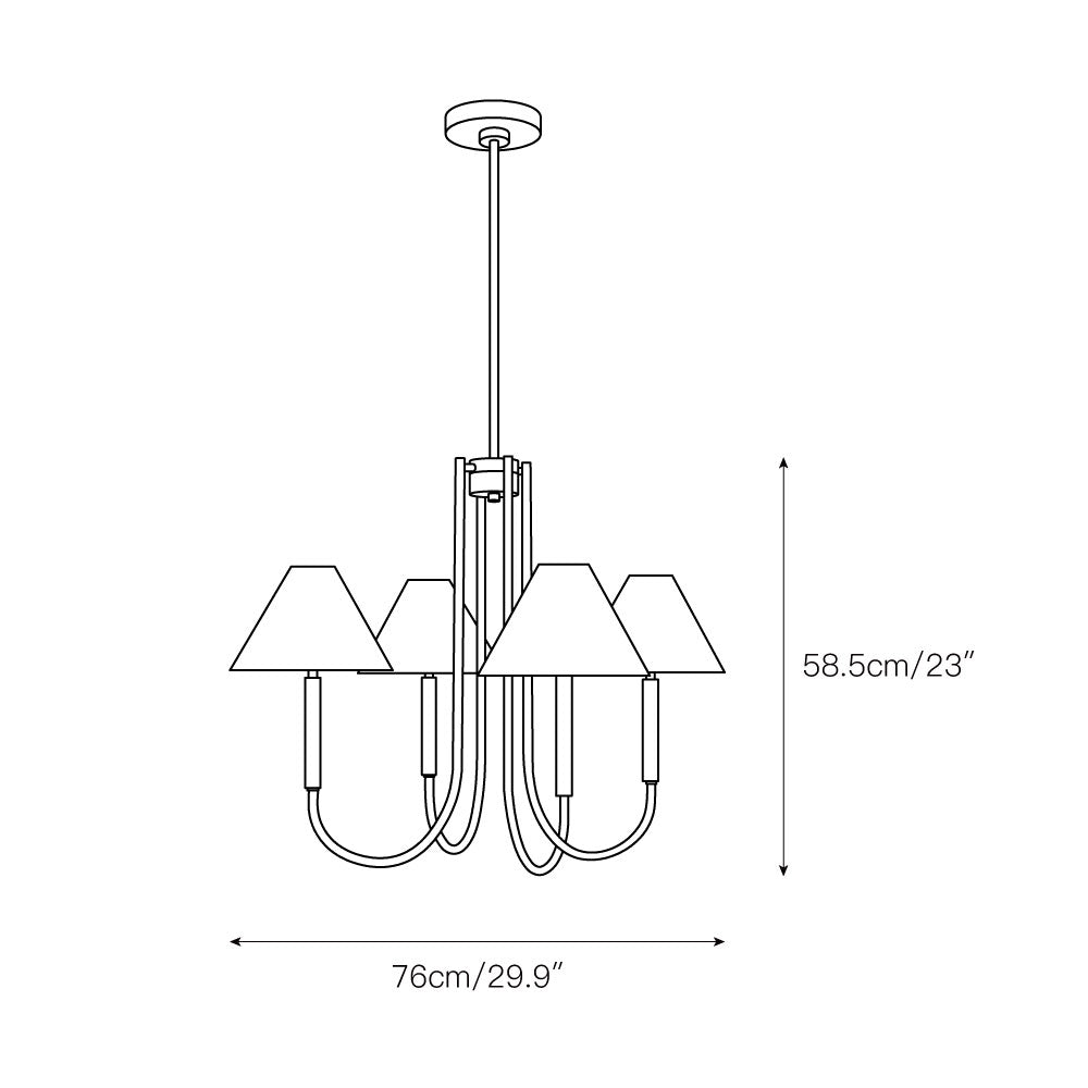 Freyza | Nycareth Vintage Industrial Fabric Chandelier – Industrial Dining Room Living Room