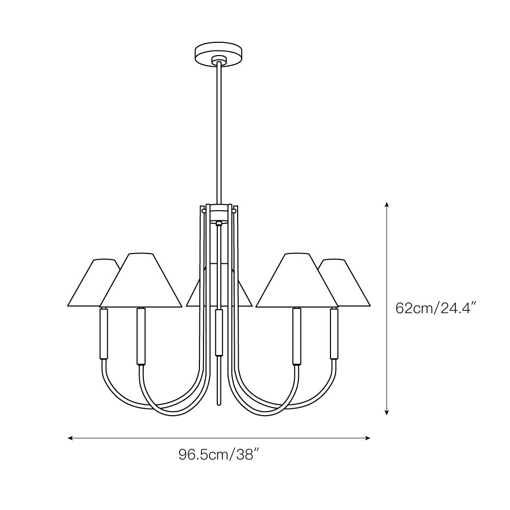 Freyza | Nycareth Vintage Industrial Fabric Chandelier – Industrial Dining Room Living Room