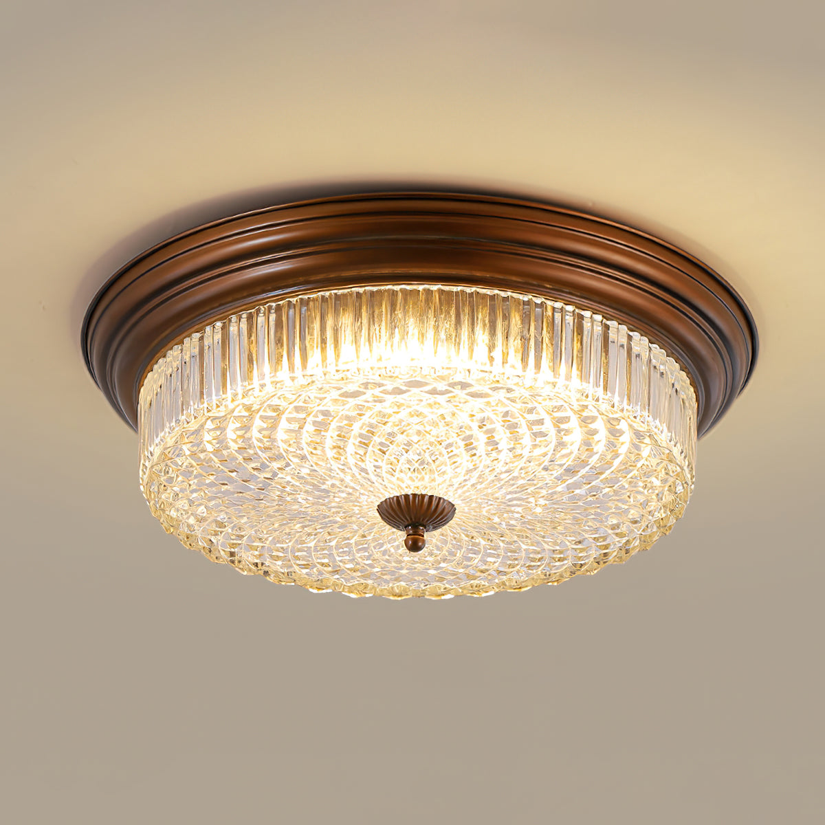 Freyza | Ulcarir Retro Glass Glass Ceiling Light – Retro Bedroom Living Room