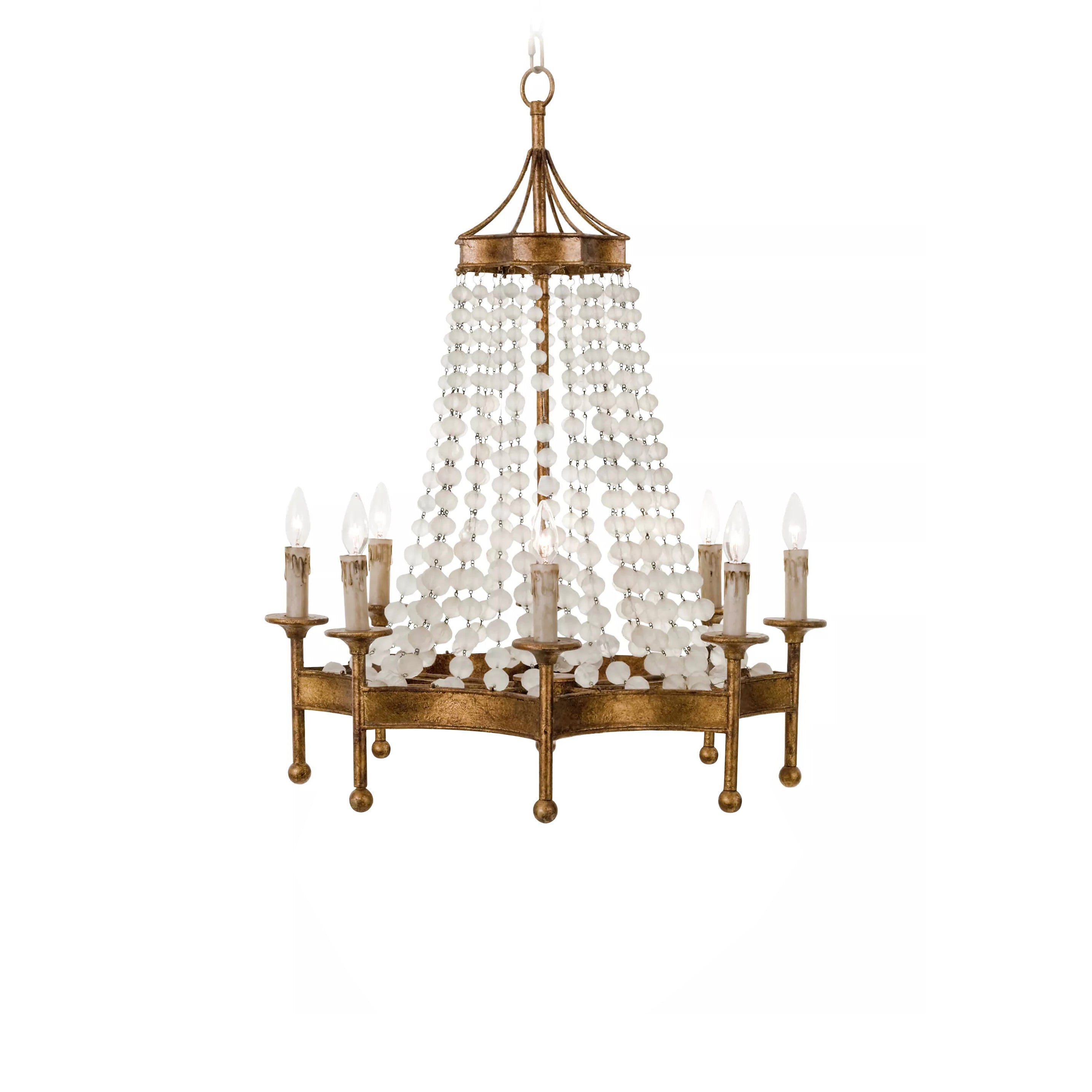 Freyza - Postmodern Luxury | Crystal Chandelier Light with 8 Heads | Elegant Design for Dining Room and Living Spaces
