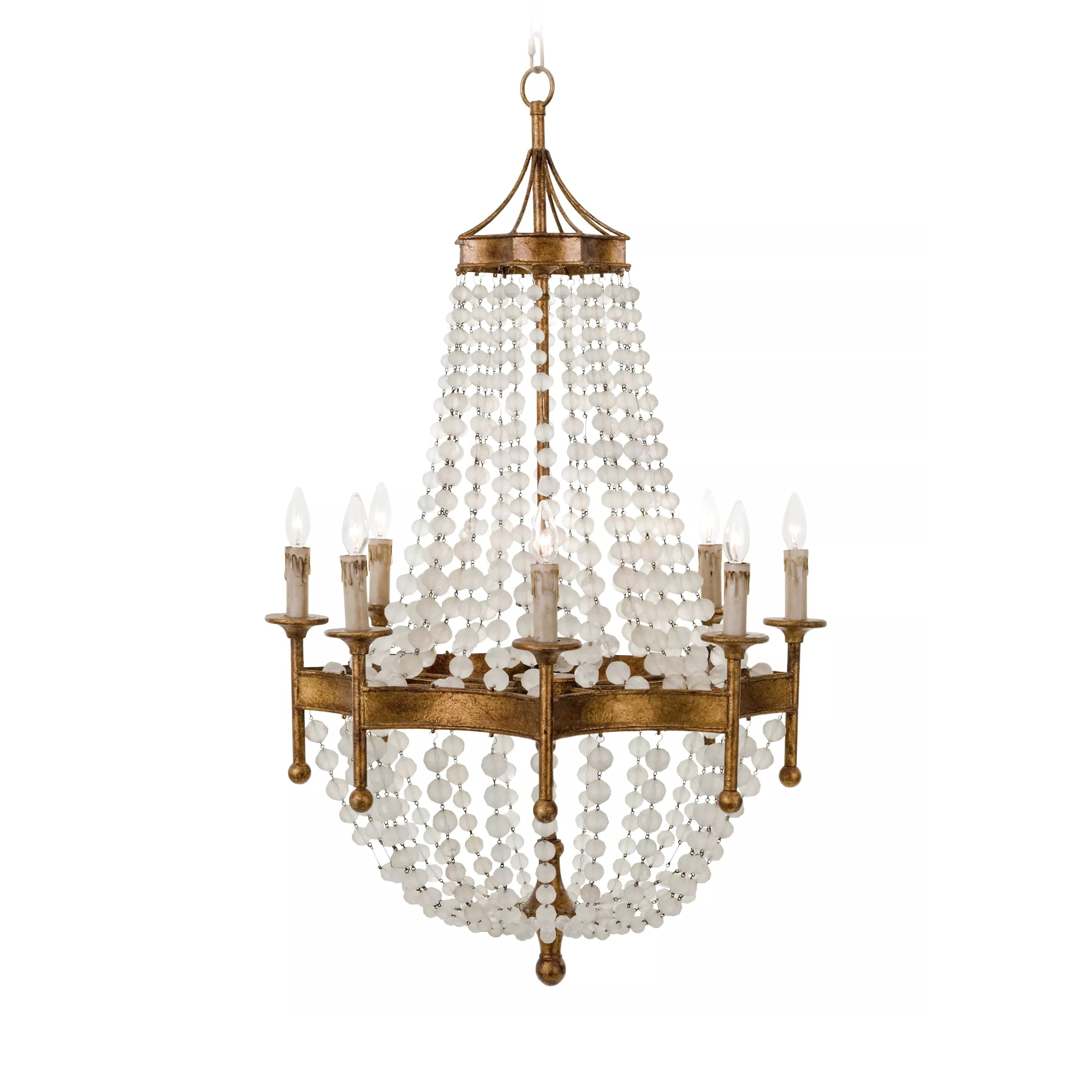 Freyza - Postmodern Luxury | Crystal Chandelier Light with 8 Heads | Elegant Design for Dining Room and Living Spaces