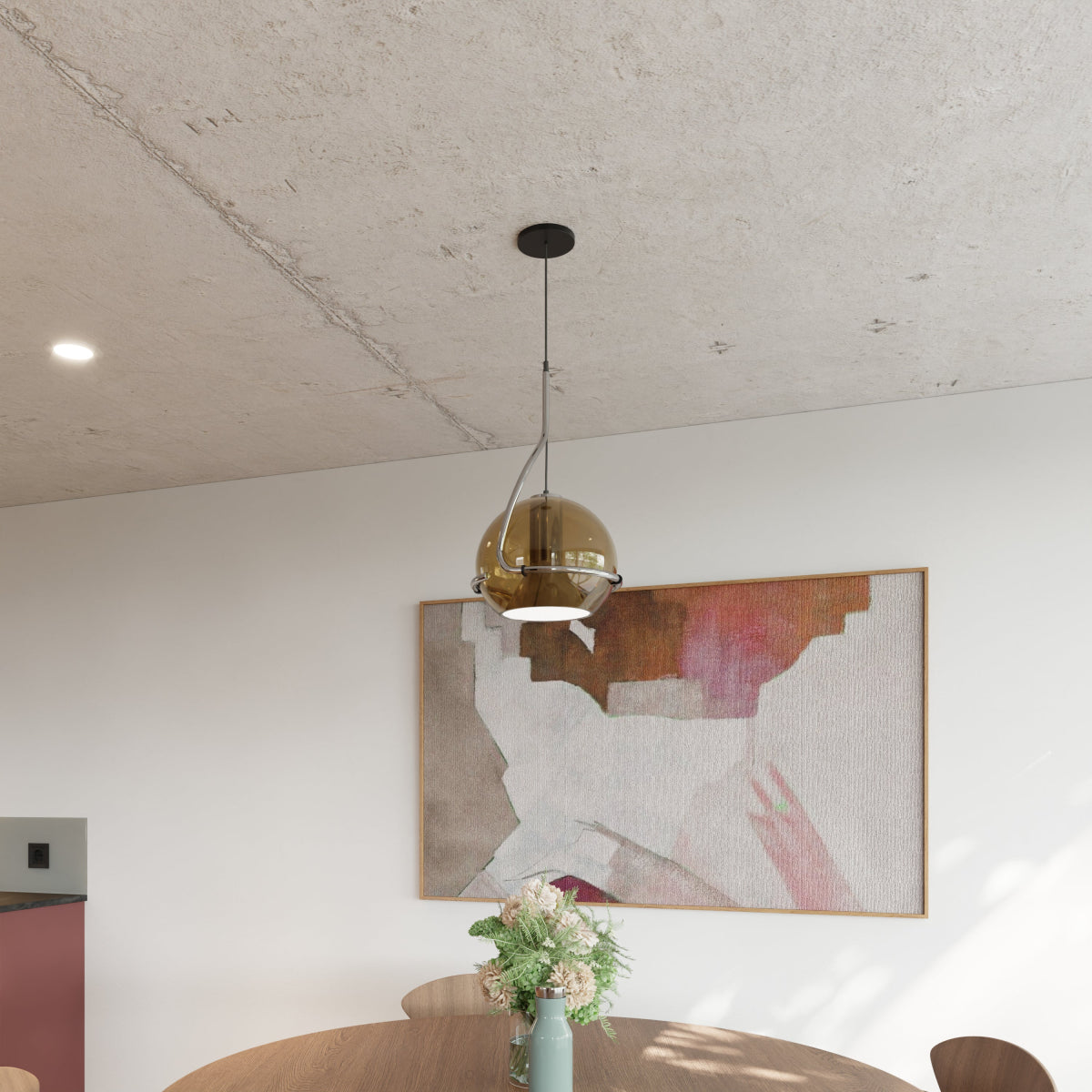 Freyza - Potiri | Elegant Retro Glam Glass Chandelier with Adjustable Lighting