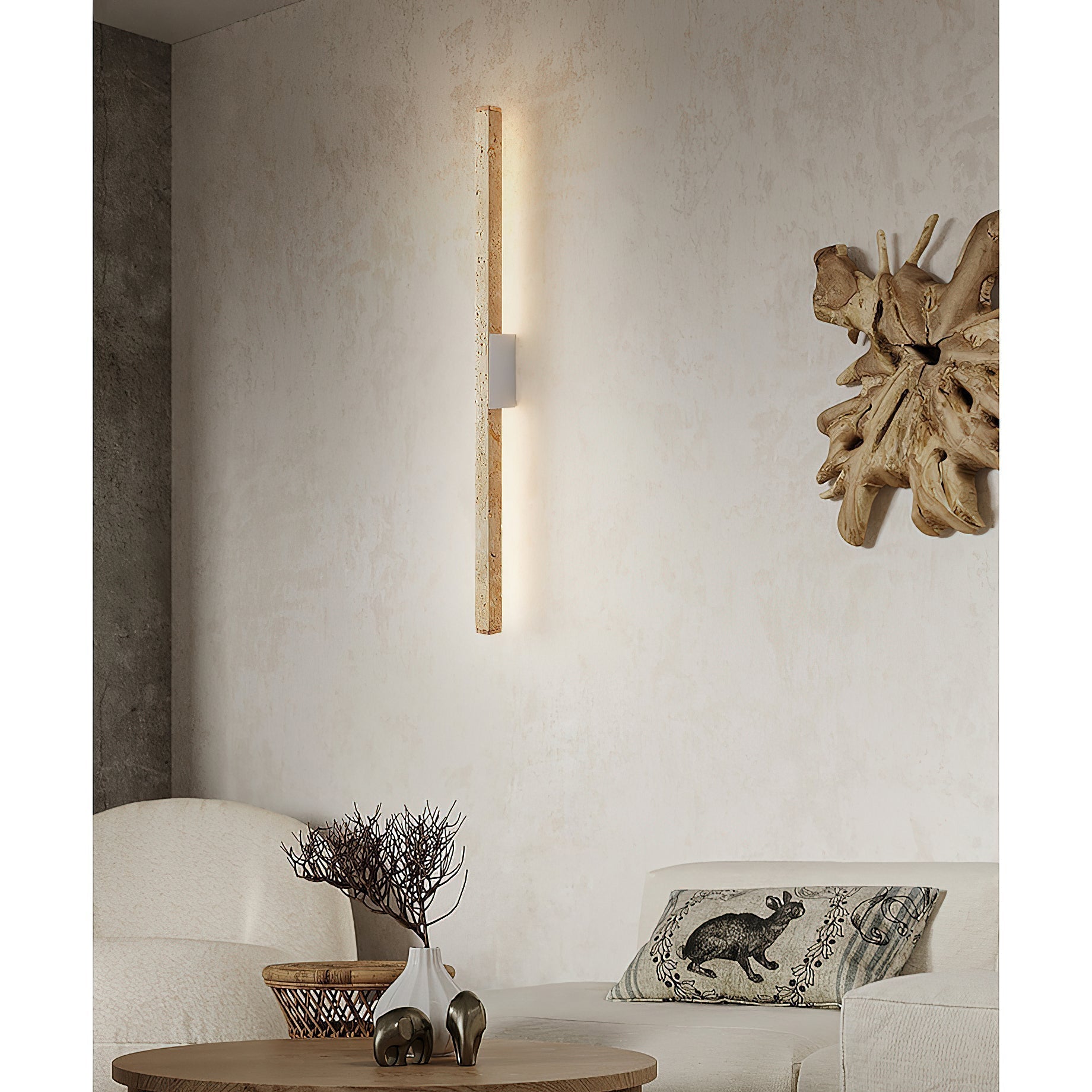 Freyza | Vivyna Travertine Wall Wall Light – Bedroom Hallway