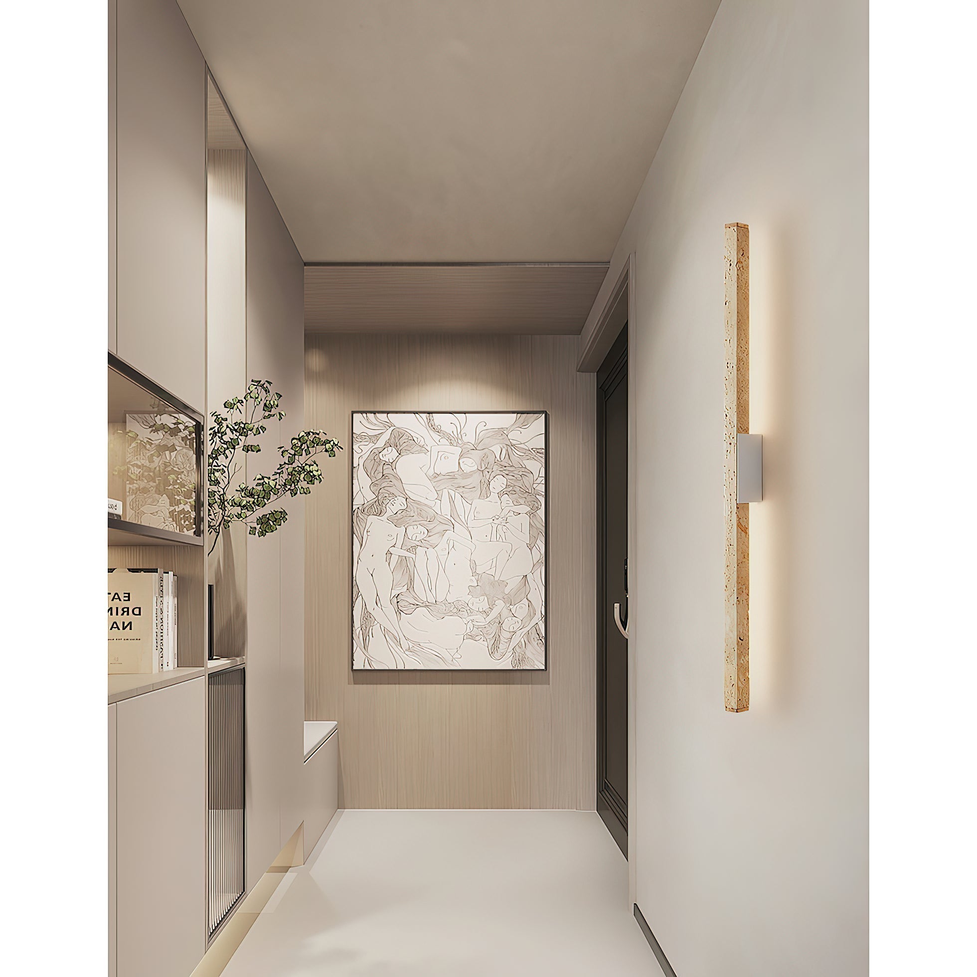 Freyza | Vivyna Travertine Wall Wall Light – Bedroom Hallway