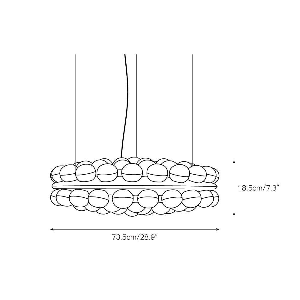 Freyza | Ulvinos Resin Glass Glass Resin Chandelier – Dining Room Living Room