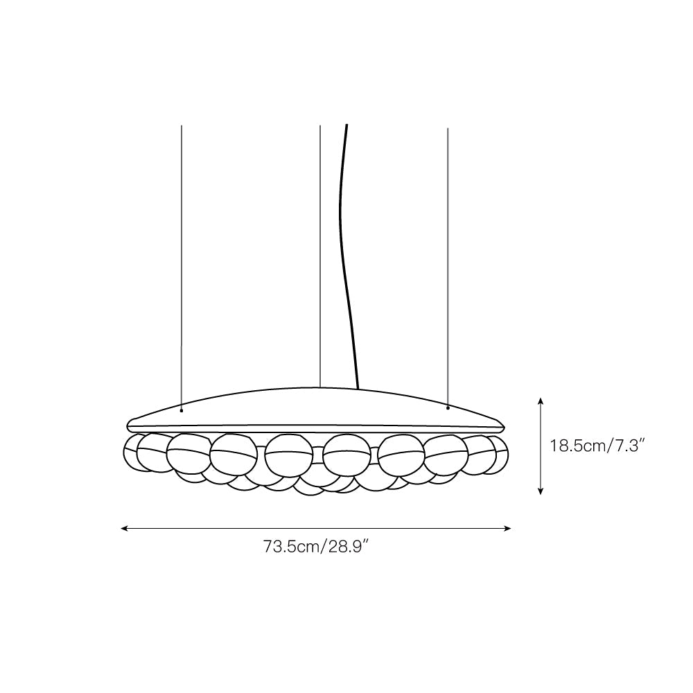 Freyza | Ulvinos Resin Glass Glass Resin Chandelier – Dining Room Living Room
